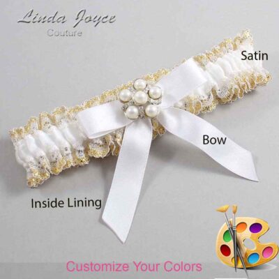 Couture Garters / Custom Wedding Garter / Customizable Wedding Garters / Personalized Wedding Garters / Natalie #04-B03-M13 / Wedding Garters / Bridal Garter / Prom Garter / Linda Joyce Couture