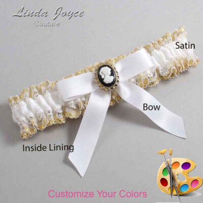 Couture Garters / Custom Wedding Garter / Customizable Wedding Garters / Personalized Wedding Garters / Dinah #04-B03-M15 / Wedding Garters / Bridal Garter / Prom Garter / Linda Joyce Couture
