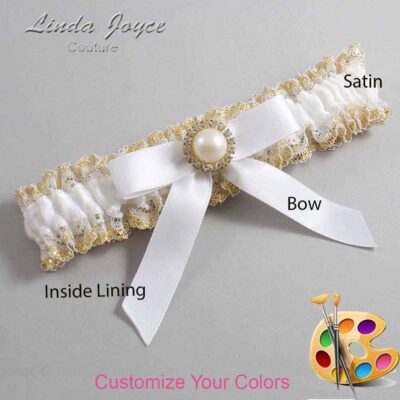 Couture Garters / Custom Wedding Garter / Customizable Wedding Garters / Personalized Wedding Garters / Doreen #04-B03-M21 / Wedding Garters / Bridal Garter / Prom Garter / Linda Joyce Couture