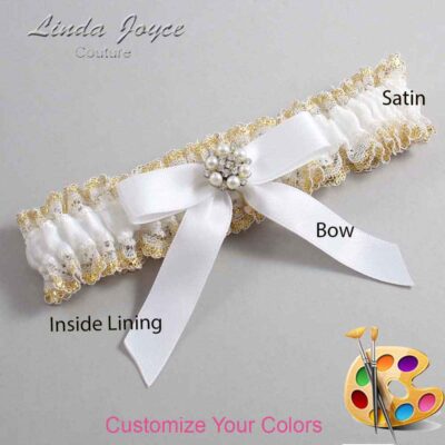 Couture Garters / Custom Wedding Garter / Customizable Wedding Garters / Personalized Wedding Garters / Kayla #04-B03-M23 / Wedding Garters / Bridal Garter / Prom Garter / Linda Joyce Couture