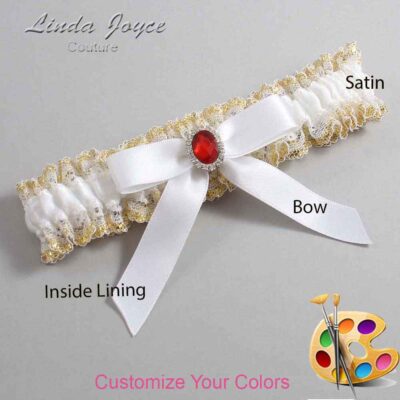 Couture Garters / Custom Wedding Garter / Customizable Wedding Garters / Personalized Wedding Garters / Fran #04-B03-M26 / Wedding Garters / Bridal Garter / Prom Garter / Linda Joyce Couture