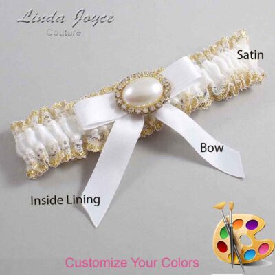 Couture Garters / Custom Wedding Garter / Customizable Wedding Garters / Personalized Wedding Garters / Eva #04-B03-M28 / Wedding Garters / Bridal Garter / Prom Garter / Linda Joyce Couture