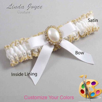 Couture Garters / Custom Wedding Garter / Customizable Wedding Garters / Personalized Wedding Garters / Harmony #04-B03-M29 / Wedding Garters / Bridal Garter / Prom Garter / Linda Joyce Couture