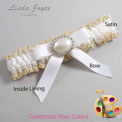 Couture Garters / Custom Wedding Garter / Customizable Wedding Garters / Personalized Wedding Garters / Eva #04-B03-M30 / Wedding Garters / Bridal Garter / Prom Garter / Linda Joyce Couture
