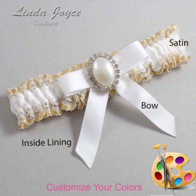 Couture Garters / Custom Wedding Garter / Customizable Wedding Garters / Personalized Wedding Garters / Harmony #04-B03-M31 / Wedding Garters / Bridal Garter / Prom Garter / Linda Joyce Couture