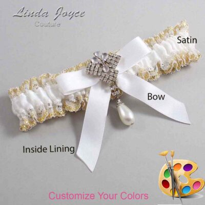 Couture Garters / Custom Wedding Garter / Customizable Wedding Garters / Personalized Wedding Garters / Bridget #04-B03-M33 / Wedding Garters / Bridal Garter / Prom Garter / Linda Joyce Couture