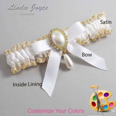 Couture Garters / Custom Wedding Garter / Customizable Wedding Garters / Personalized Wedding Garters / Demi #04-B03-M34 / Wedding Garters / Bridal Garter / Prom Garter / Linda Joyce Couture