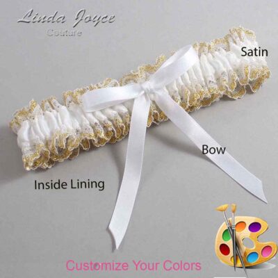 Couture Garters / Custom Wedding Garter / Customizable Wedding Garters / Personalized Wedding Garters / Alberta #04-B04-00 / Wedding Garters / Bridal Garter / Prom Garter / Linda Joyce Couture