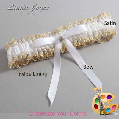 Couture Garters / Custom Wedding Garter / Customizable Wedding Garters / Personalized Wedding Garters / Bridie #04-B04-M04 / Wedding Garters / Bridal Garter / Prom Garter / Linda Joyce Couture