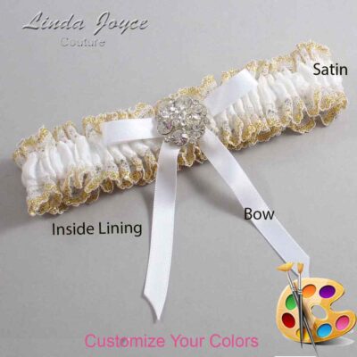 Couture Garters / Custom Wedding Garter / Customizable Wedding Garters / Personalized Wedding Garters / Buffy #04-B04-M11 / Wedding Garters / Bridal Garter / Prom Garter / Linda Joyce Couture