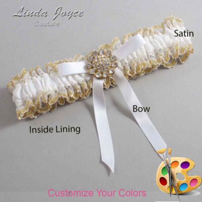 Couture Garters / Custom Wedding Garter / Customizable Wedding Garters / Personalized Wedding Garters / Candi #04-B04-M12 / Wedding Garters / Bridal Garter / Prom Garter / Linda Joyce Couture