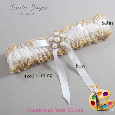Couture Garters / Custom Wedding Garter / Customizable Wedding Garters / Personalized Wedding Garters / Carmen #04-B04-M13 / Wedding Garters / Bridal Garter / Prom Garter / Linda Joyce Couture