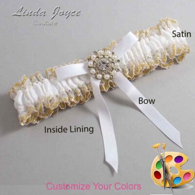 Couture Garters / Custom Wedding Garter / Customizable Wedding Garters / Personalized Wedding Garters / Chandra #04-B04-M14 / Wedding Garters / Bridal Garter / Prom Garter / Linda Joyce Couture