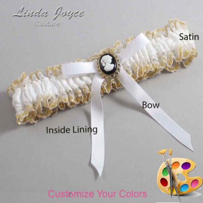 Couture Garters / Custom Wedding Garter / Customizable Wedding Garters / Personalized Wedding Garters / Chloe #04-B04-M15 / Wedding Garters / Bridal Garter / Prom Garter / Linda Joyce Couture