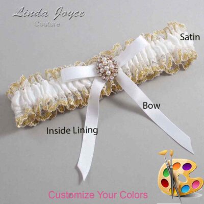 Couture Garters / Custom Wedding Garter / Customizable Wedding Garters / Personalized Wedding Garters / Christy #04-B04-M17 / Wedding Garters / Bridal Garter / Prom Garter / Linda Joyce Couture