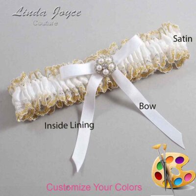Couture Garters / Custom Wedding Garter / Customizable Wedding Garters / Personalized Wedding Garters / Cindi #04-B04-M20 / Wedding Garters / Bridal Garter / Prom Garter / Linda Joyce Couture