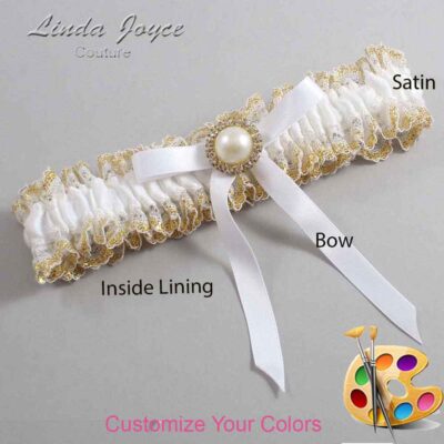 Couture Garters / Custom Wedding Garter / Customizable Wedding Garters / Personalized Wedding Garters / Dixie #04-B04-M21 / Wedding Garters / Bridal Garter / Prom Garter / Linda Joyce Couture