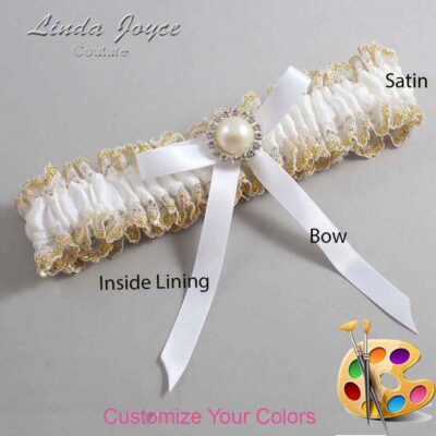 Couture Garters / Custom Wedding Garter / Customizable Wedding Garters / Personalized Wedding Garters / Dixie #04-B04-M22 / Wedding Garters / Bridal Garter / Prom Garter / Linda Joyce Couture