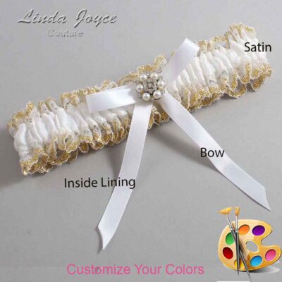 Couture Garters / Custom Wedding Garter / Customizable Wedding Garters / Personalized Wedding Garters / Donna #04-B04-M23 / Wedding Garters / Bridal Garter / Prom Garter / Linda Joyce Couture
