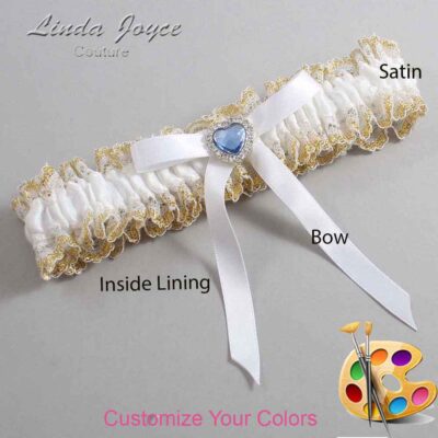 Couture Garters / Custom Wedding Garter / Customizable Wedding Garters / Personalized Wedding Garters / Dovie #04-B04-M25 / Wedding Garters / Bridal Garter / Prom Garter / Linda Joyce Couture