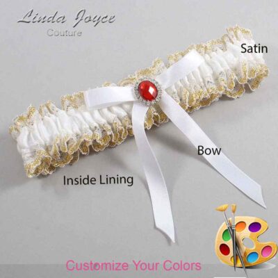Couture Garters / Custom Wedding Garter / Customizable Wedding Garters / Personalized Wedding Garters / Dottie #04-B04-M26 / Wedding Garters / Bridal Garter / Prom Garter / Linda Joyce Couture