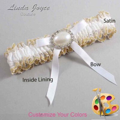 Couture Garters / Custom Wedding Garter / Customizable Wedding Garters / Personalized Wedding Garters / Eliza #04-B04-M30 / Wedding Garters / Bridal Garter / Prom Garter / Linda Joyce Couture