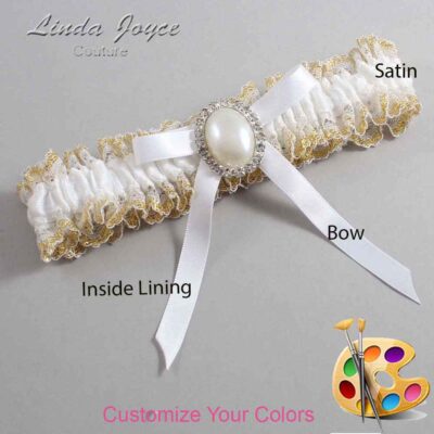 Couture Garters / Custom Wedding Garter / Customizable Wedding Garters / Personalized Wedding Garters / Erin #04-B04-M31 / Wedding Garters / Bridal Garter / Prom Garter / Linda Joyce Couture