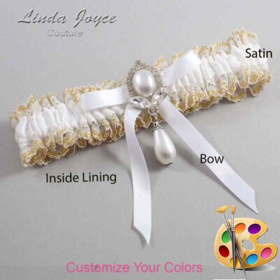 Couture Garters / Custom Wedding Garter / Customizable Wedding Garters / Personalized Wedding Garters / Erika #04-B04-M32 / Wedding Garters / Bridal Garter / Prom Garter / Linda Joyce Couture
