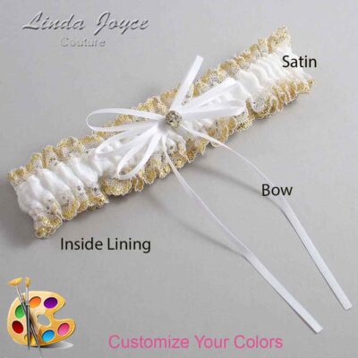 Couture Garters / Custom Wedding Garter / Customizable Wedding Garters / Personalized Wedding Garters / Loise #04-B10-M03 / Wedding Garters / Bridal Garter / Prom Garter / Linda Joyce Couture