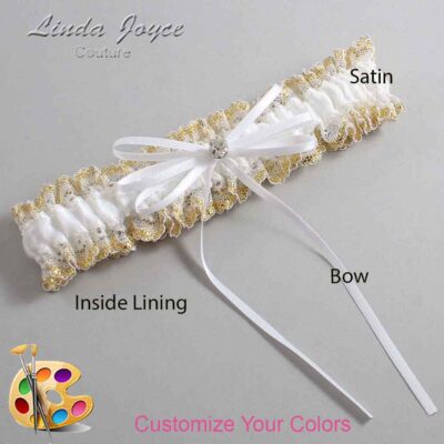 Couture Garters / Custom Wedding Garter / Customizable Wedding Garters / Personalized Wedding Garters / Loise #04-B10-M04 / Wedding Garters / Bridal Garter / Prom Garter / Linda Joyce Couture