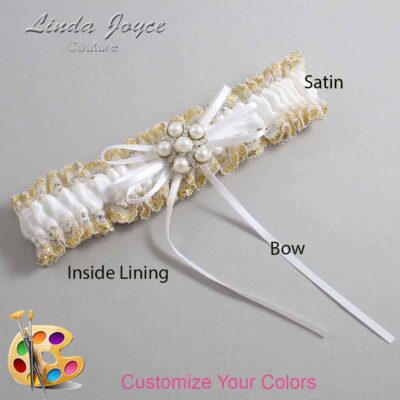 Couture Garters / Custom Wedding Garter / Customizable Wedding Garters / Personalized Wedding Garters / Darci #04-B10-M13 / Wedding Garters / Bridal Garter / Prom Garter / Linda Joyce Couture
