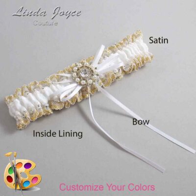 Couture Garters / Custom Wedding Garter / Customizable Wedding Garters / Personalized Wedding Garters / Dawn #04-B10-M14 / Wedding Garters / Bridal Garter / Prom Garter / Linda Joyce Couture