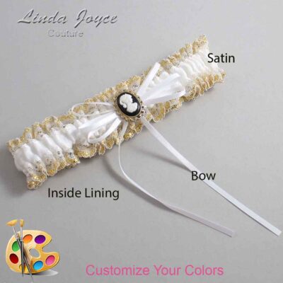 Couture Garters / Custom Wedding Garter / Customizable Wedding Garters / Personalized Wedding Garters / Hazel #04-B10-M15 / Wedding Garters / Bridal Garter / Prom Garter / Linda Joyce Couture