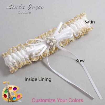Couture Garters / Custom Wedding Garter / Customizable Wedding Garters / Personalized Wedding Garters / Gail #04-B10-M20 / Wedding Garters / Bridal Garter / Prom Garter / Linda Joyce Couture