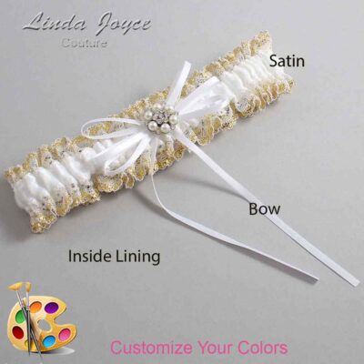 Couture Garters / Custom Wedding Garter / Customizable Wedding Garters / Personalized Wedding Garters / Ellen #04-B10-M23 / Wedding Garters / Bridal Garter / Prom Garter / Linda Joyce Couture