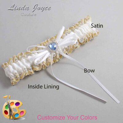 Couture Garters / Custom Wedding Garter / Customizable Wedding Garters / Personalized Wedding Garters / Jill #04-B10-M25 / Wedding Garters / Bridal Garter / Prom Garter / Linda Joyce Couture