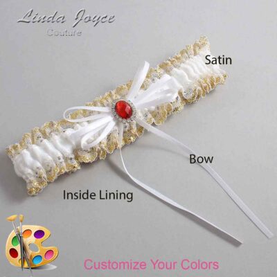 Couture Garters / Custom Wedding Garter / Customizable Wedding Garters / Personalized Wedding Garters / Mandy #04-B10-M26 / Wedding Garters / Bridal Garter / Prom Garter / Linda Joyce Couture