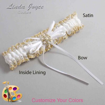 Couture Garters / Custom Wedding Garter / Customizable Wedding Garters / Personalized Wedding Garters / Helen #04-B10-M27 / Wedding Garters / Bridal Garter / Prom Garter / Linda Joyce Couture
