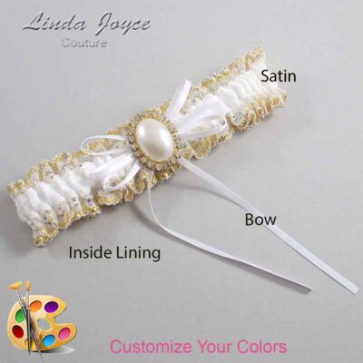 Couture Garters / Custom Wedding Garter / Customizable Wedding Garters / Personalized Wedding Garters / Evonne #04-B10-M29 / Wedding Garters / Bridal Garter / Prom Garter / Linda Joyce Couture
