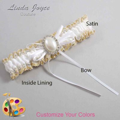 Couture Garters / Custom Wedding Garter / Customizable Wedding Garters / Personalized Wedding Garters / Evonne #04-B10-M31 / Wedding Garters / Bridal Garter / Prom Garter / Linda Joyce Couture