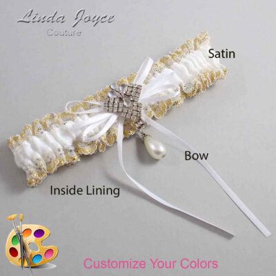Couture Garters / Custom Wedding Garter / Customizable Wedding Garters / Personalized Wedding Garters / Kelly #04-B10-M33 / Wedding Garters / Bridal Garter / Prom Garter / Linda Joyce Couture
