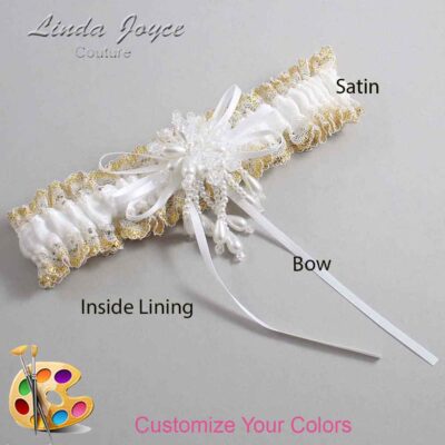 Couture Garters / Custom Wedding Garter / Customizable Wedding Garters / Personalized Wedding Garters / Layla #04-B10-M38 / Wedding Garters / Bridal Garter / Prom Garter / Linda Joyce Couture