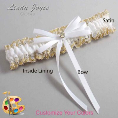 Couture Garters / Custom Wedding Garter / Customizable Wedding Garters / Personalized Wedding Garters / Audry #04-B11-M03 / Wedding Garters / Bridal Garter / Prom Garter / Linda Joyce Couture