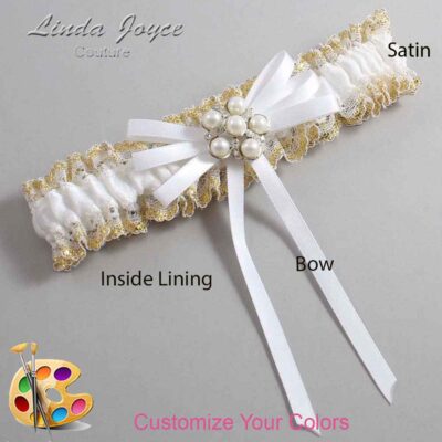 Couture Garters / Custom Wedding Garter / Customizable Wedding Garters / Personalized Wedding Garters / Bailey #04-B11-M13 / Wedding Garters / Bridal Garter / Prom Garter / Linda Joyce Couture