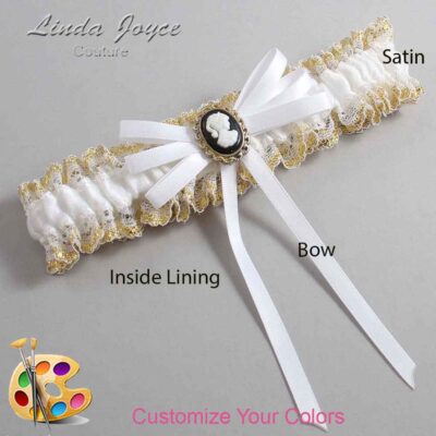 Couture Garters / Custom Wedding Garter / Customizable Wedding Garters / Personalized Wedding Garters / Carli #04-B11-M15 / Wedding Garters / Bridal Garter / Prom Garter / Linda Joyce Couture