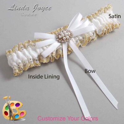 Couture Garters / Custom Wedding Garter / Customizable Wedding Garters / Personalized Wedding Garters / Cheryl #04-B11-M16 / Wedding Garters / Bridal Garter / Prom Garter / Linda Joyce Couture