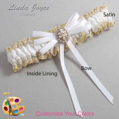 Couture Garters / Custom Wedding Garter / Customizable Wedding Garters / Personalized Wedding Garters / Chrissy #04-B11-M17 / Wedding Garters / Bridal Garter / Prom Garter / Linda Joyce Couture