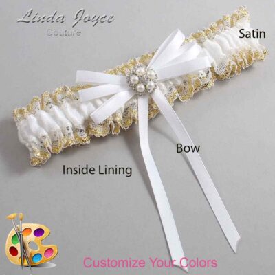 Couture Garters / Custom Wedding Garter / Customizable Wedding Garters / Personalized Wedding Garters / Danielle #04-B11-M20 / Wedding Garters / Bridal Garter / Prom Garter / Linda Joyce Couture