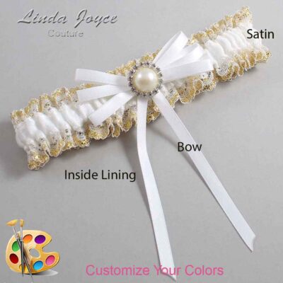 Couture Garters / Custom Wedding Garter / Customizable Wedding Garters / Personalized Wedding Garters / Delta #04-B11-M22 / Wedding Garters / Bridal Garter / Prom Garter / Linda Joyce Couture