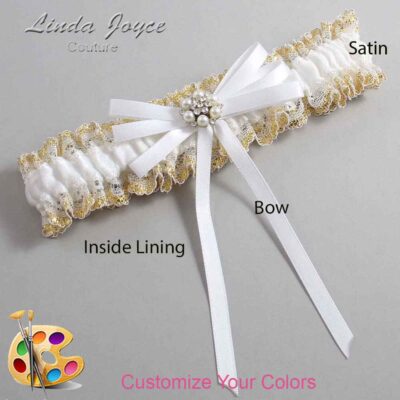 Couture Garters / Custom Wedding Garter / Customizable Wedding Garters / Personalized Wedding Garters / Denice #04-B11-M23 / Wedding Garters / Bridal Garter / Prom Garter / Linda Joyce Couture